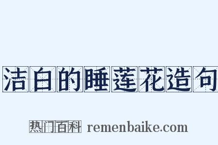 洁白的睡莲花造句是什么意思的图片